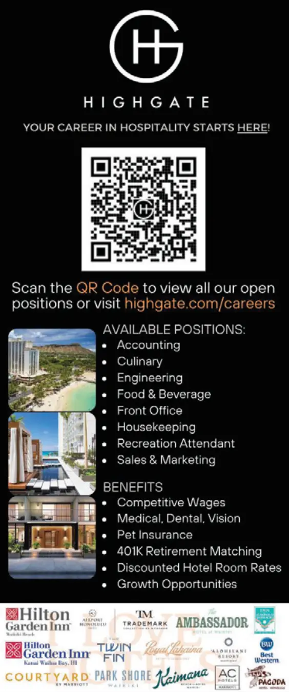 Hospitality Job Opportunities at Highgate – Honolulu, HI
