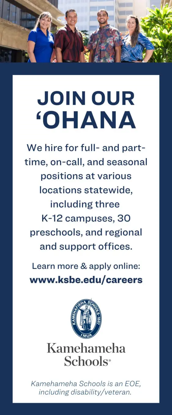 Education Careers at Kamehameha Schools in Honolulu, HI
