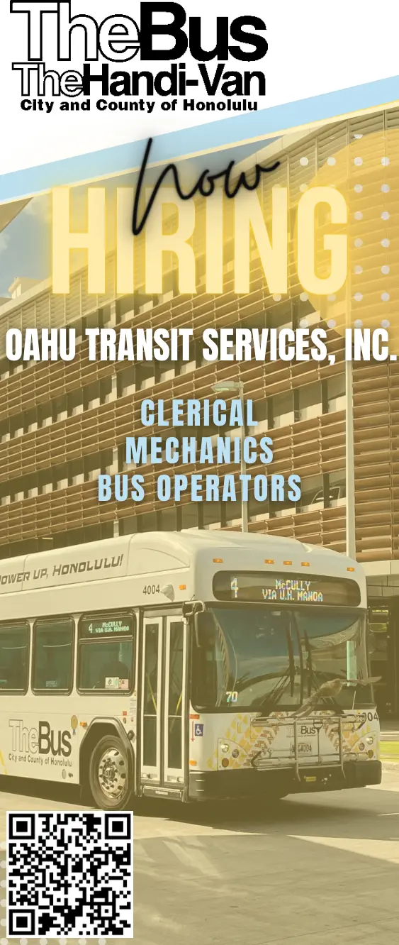 Bus Operator, Mechanic & Clerical Jobs in Honolulu, HI