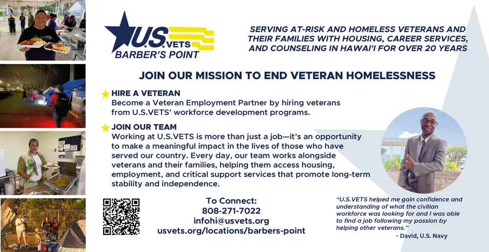 Veteran Employment Opportunities – U.S.VETS Barber's Point, Kapolei, HI