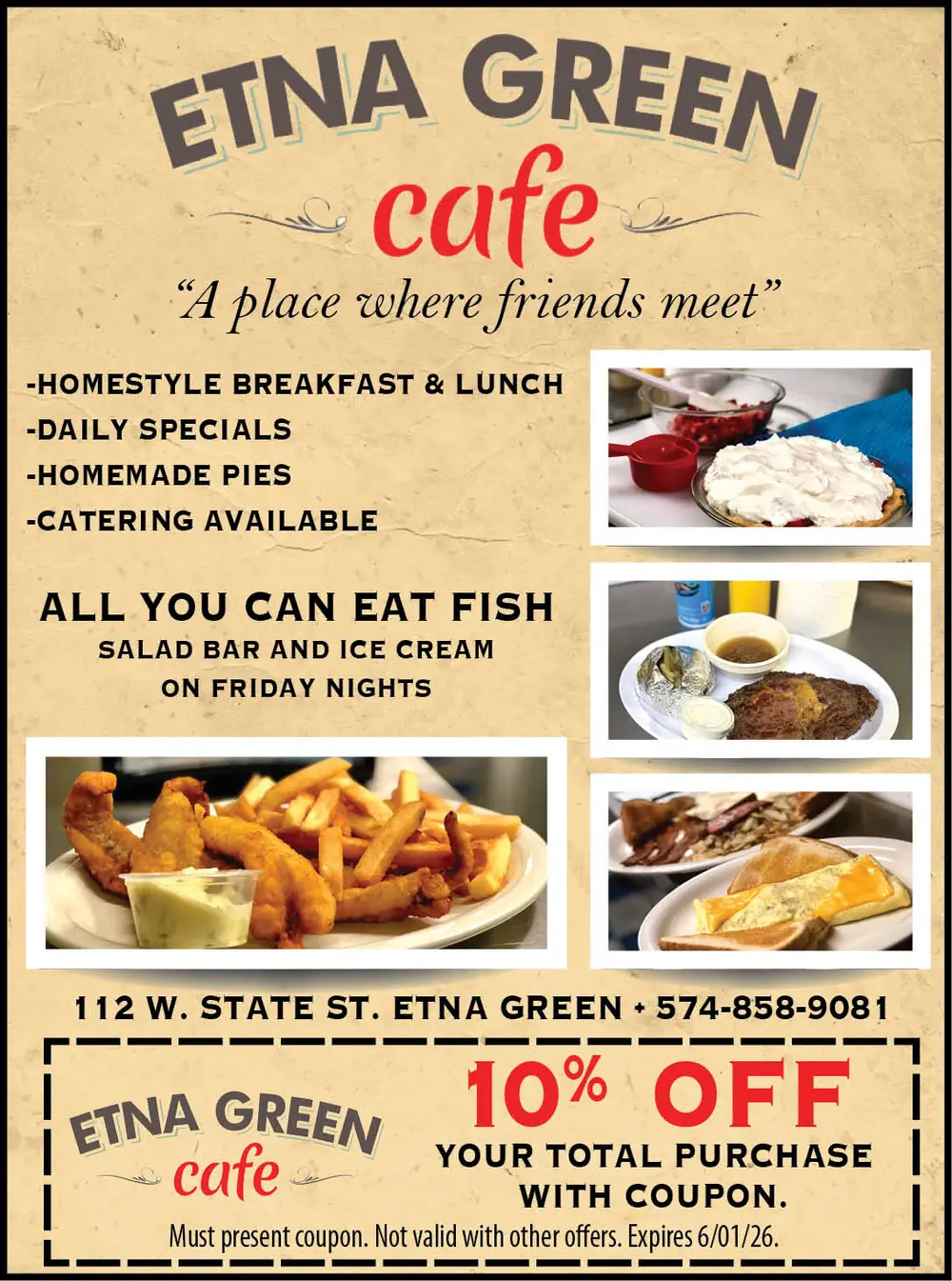 Etna Green Cafe – Homestyle Dining in Etna Green, Indiana