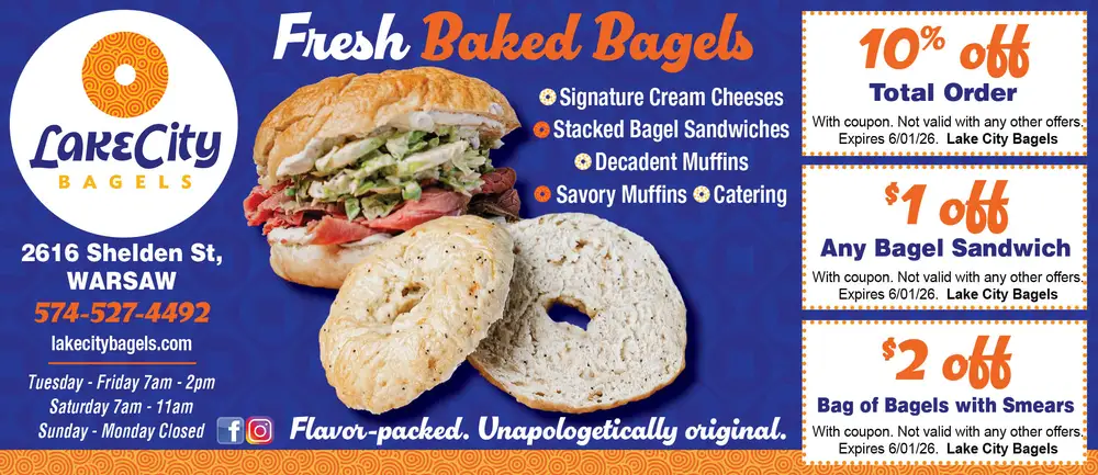 Fresh Bagels & Sandwiches in Warsaw, Indiana