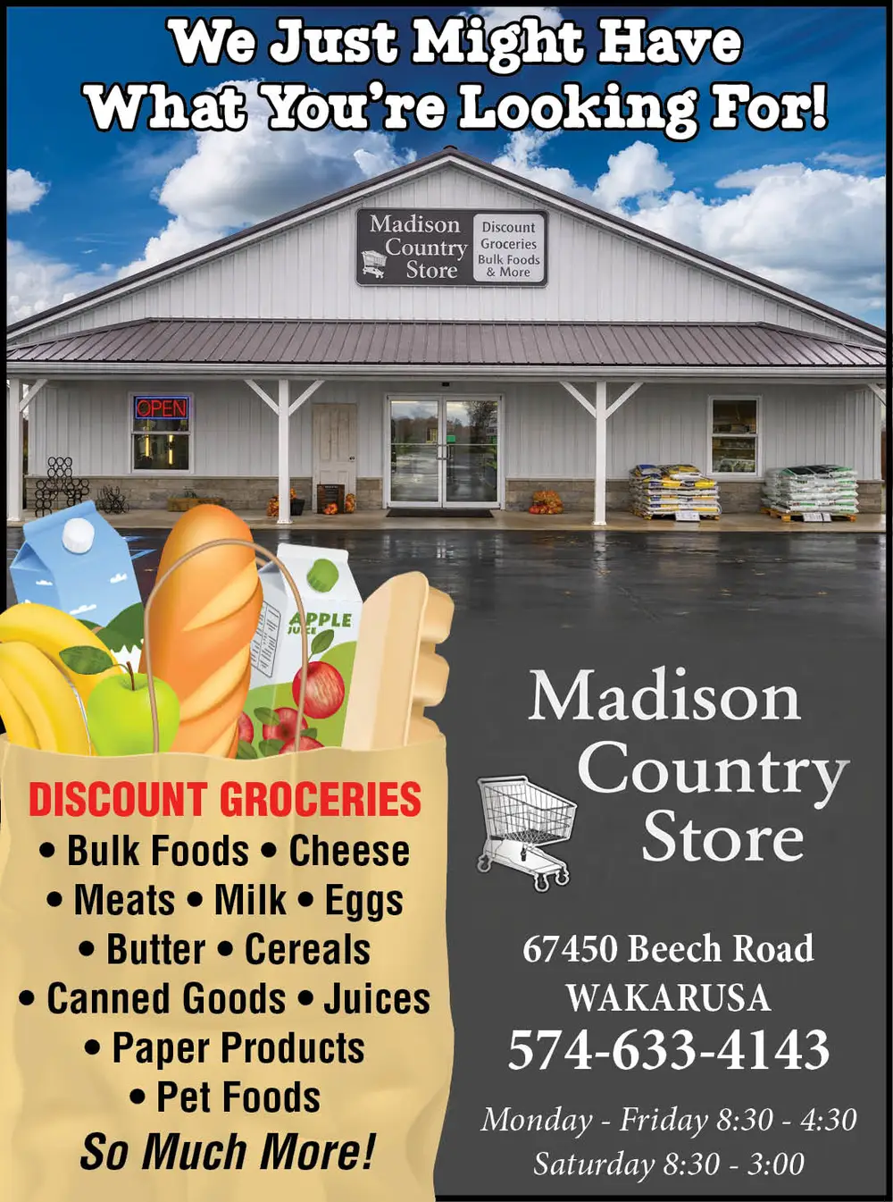 Madison Country Store – Discount Groceries in Wakarusa, Indiana