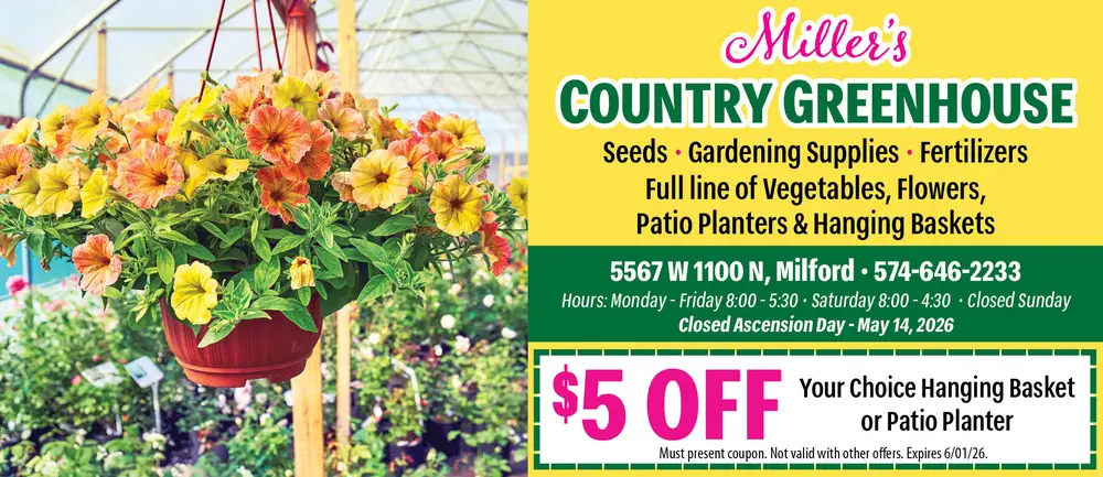 Miller's Country Greenhouse in Milford, Indiana – Gardening & Flowers