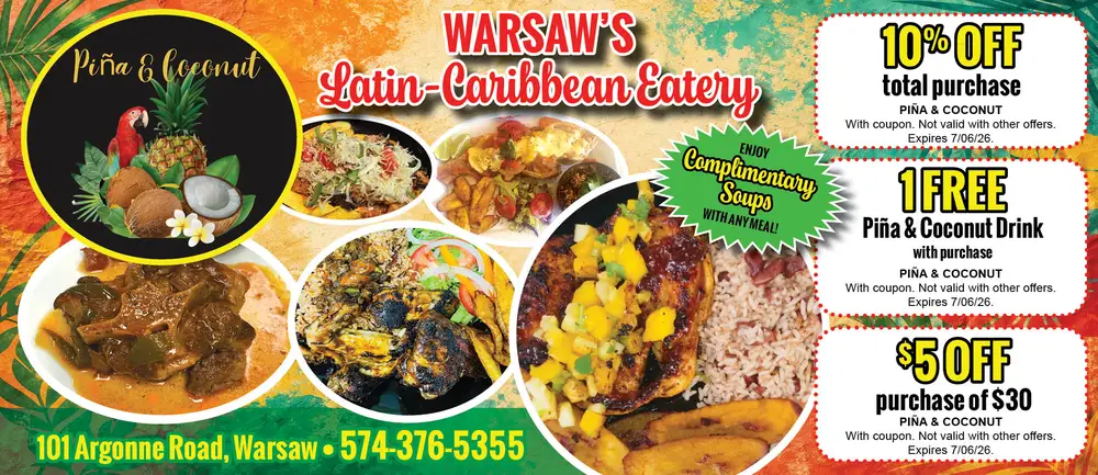 Latin-Caribbean Eatery in Warsaw, Indiana
