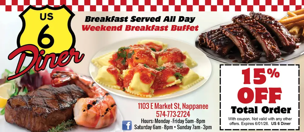 US 6 Diner – Classic Comfort Food in Nappanee, Indiana