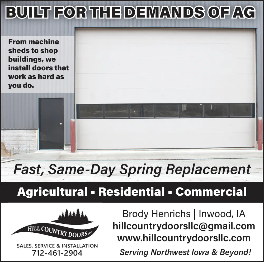 Garage Door Sales & Service in Inwood, Iowa