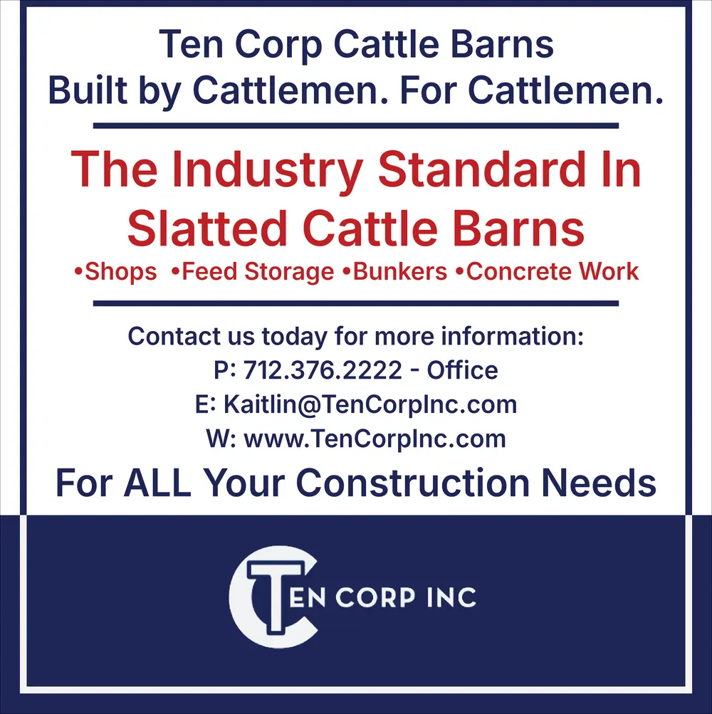 Slatted Cattle Barn Construction in Iowa | Ten Corp Inc
