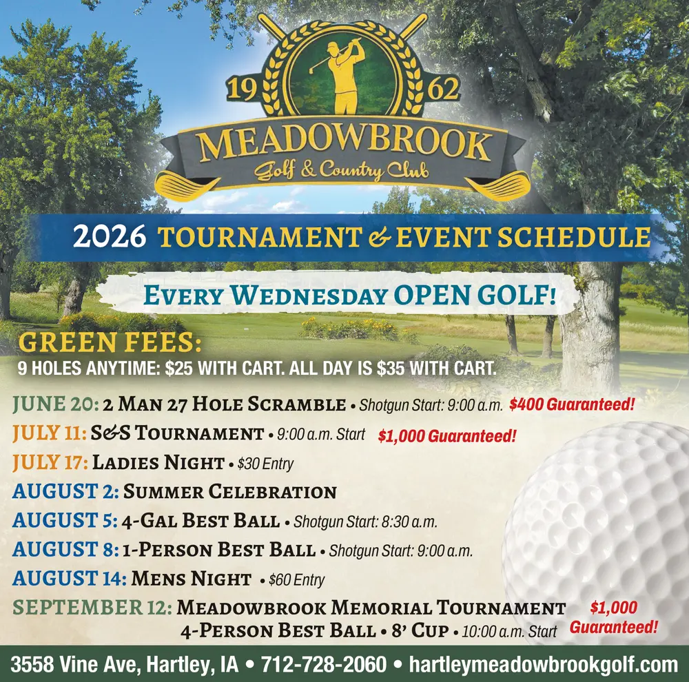 Meadowbrook Golf & Country Club – Hartley, IA Golf Tournaments & Events