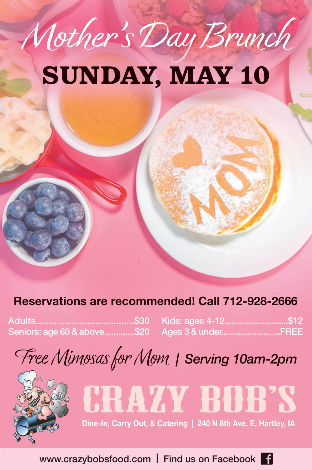 Delicious Family Dining in Hartley, IA – Crazy Bob's Restaurant