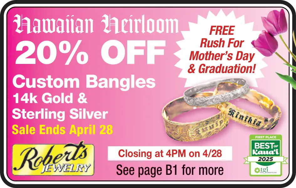 Hawaiian Heirloom Custom Jewelry – Roberts Jewelry in Kauai, HI
