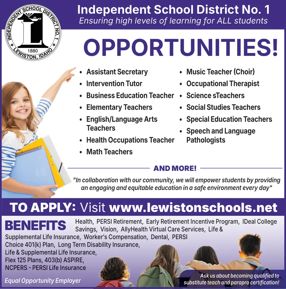 Education and Teaching Opportunities – Lewiston, Idaho