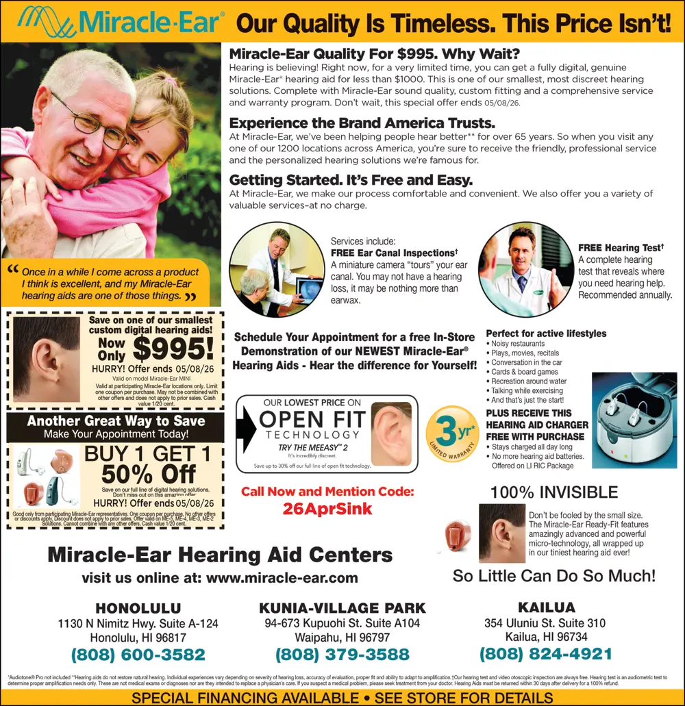 Hearing Aid Specialists & Hearing Solutions in Honolulu, HI