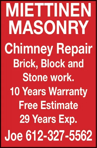 Chimney Repair and Masonry Services in Central Minnesota