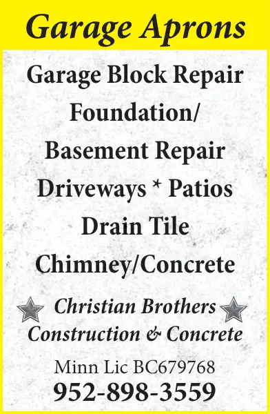 Garage Block Repair & Concrete Services in Central Minnesota