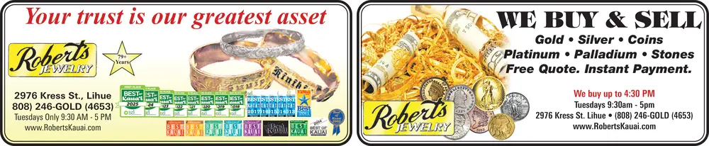 Roberts Jewelry – Premier Jewelry Store and Gold Buyer in Lihue, HI