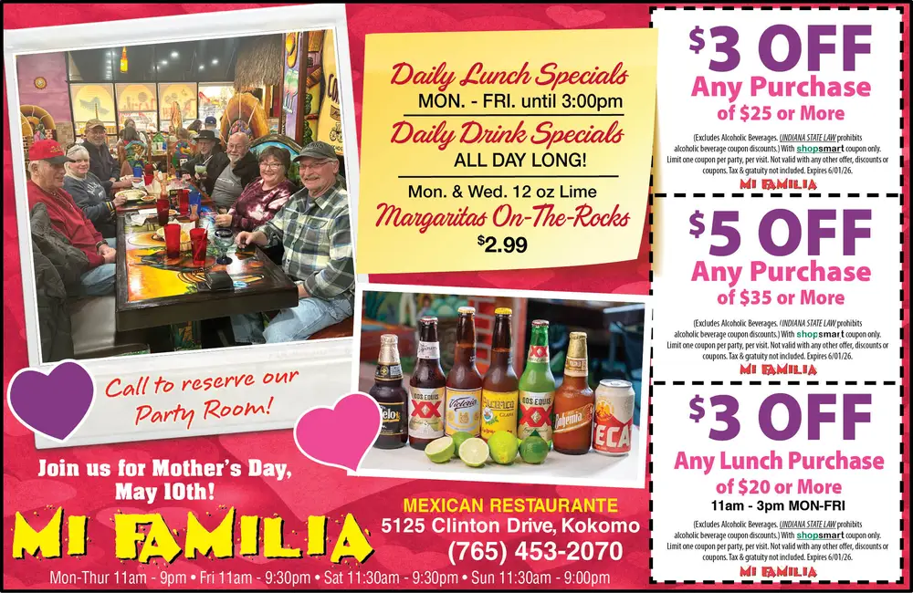 Enjoy Authentic Mexican Dining in Kokomo, Indiana at Mi Familia