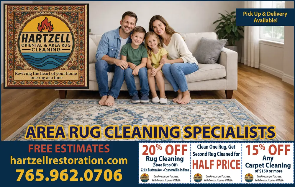 Area Rug & Carpet Cleaning in Connersville, Indiana