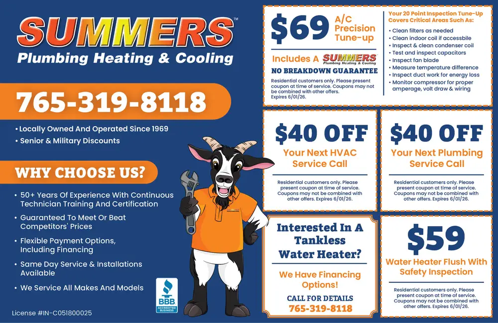 Indiana Plumbing, Heating & Cooling Services | Summers PHC